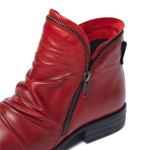 Carl Scarpa Natalia Red Leather Ankle Boots